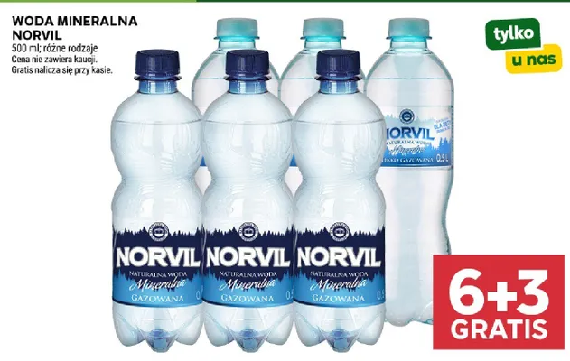 Woda mineralna Norvil gazowana promocja w Stokrotka
