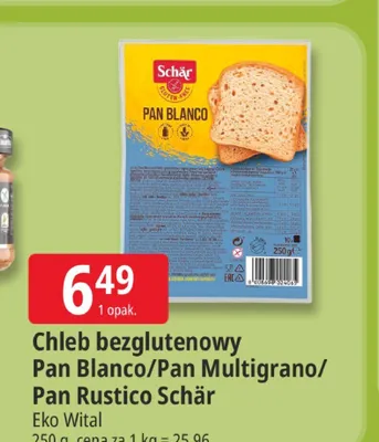 Chleb bezglutenowy Pan Blanco Schär promocja w Leclerc