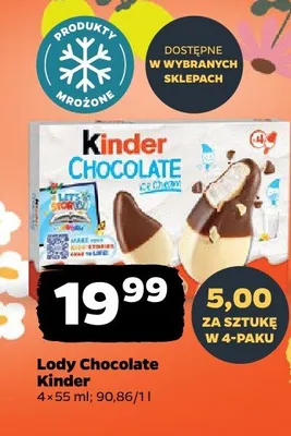 Lody Chocolate Kinder promocja w Netto