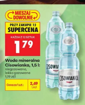 Woda mineralna niegazowana Cisowianka promocja w Biedronka