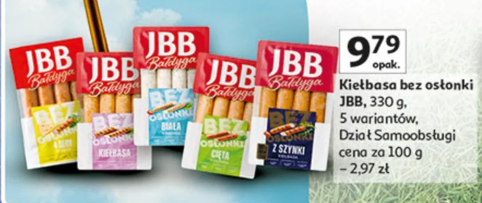 Kiełbasa bez osłonki 5 wariantów promocja w Auchan