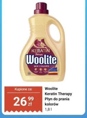 Płyn do prania kolorów Woolite Keratin Therapy promocja w Dino