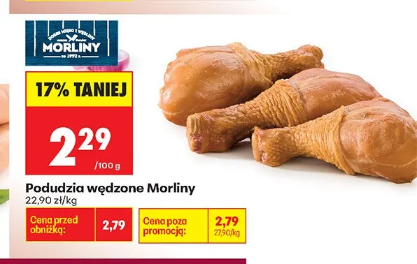 Podudzia wędzone Morliny promocja w Biedronka