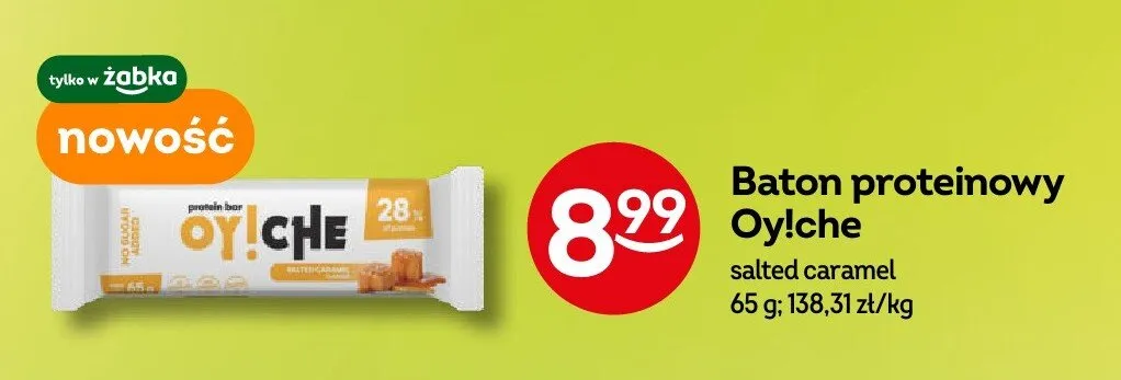 Baton proteinowy Oy!che salted caramel promocja w Żabka