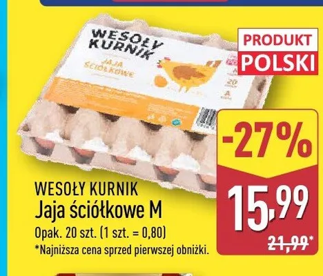 Jaja ściółkowe M Wesoły Kurnik promocja w Aldi