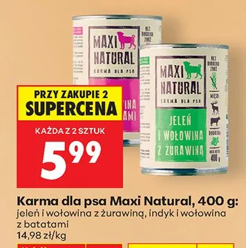 Karma jeleń i wołowina z żurawiną promocja w Biedronka