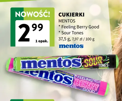 Cukierki Mentos Feeling Berry Good promocja w Intermarche