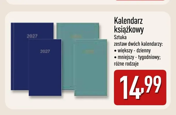 Kalendarz książkowy promocja w Aldi