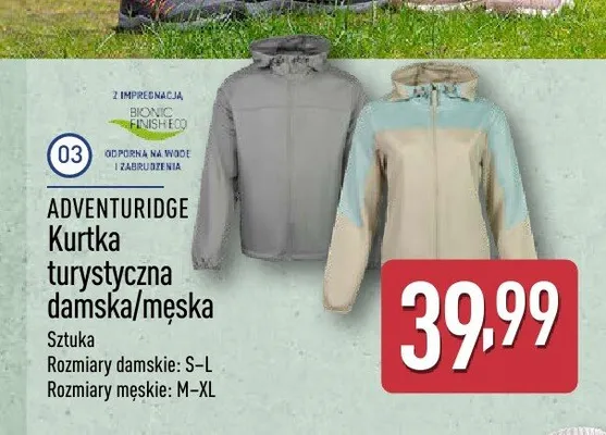 Kurtka turystyczna męska Adventuridge promocja w Aldi