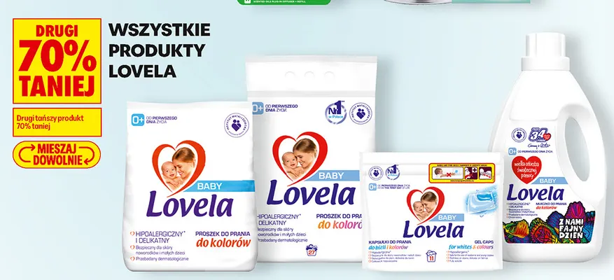 Proszek do prania do kolorów Baby Lovela promocja w Biedronka