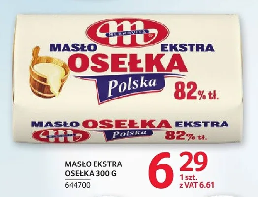 Masło ekstra Osełka Polska Mlekovita promocja w Selgros