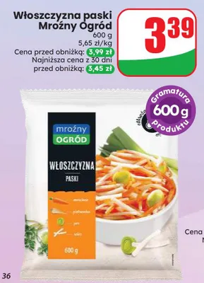 Włoszczyzna paski Mroźny Ogród promocja w Dino