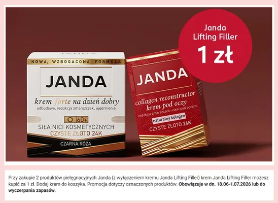 Krem do twarzy Janda Lifting Filler promocja w Rossmann