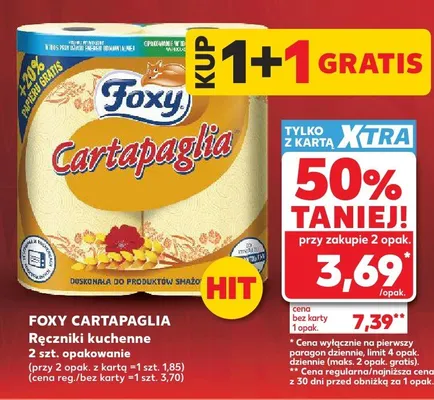 Ręczniki kuchenne Foxy Cartapaglia promocja w Kaufland