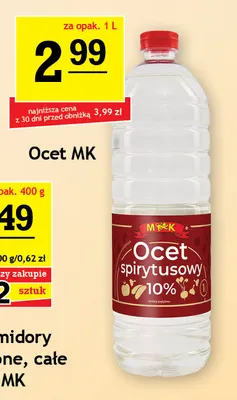 Ocet spirytusowy 10% MK promocja w Gram Market