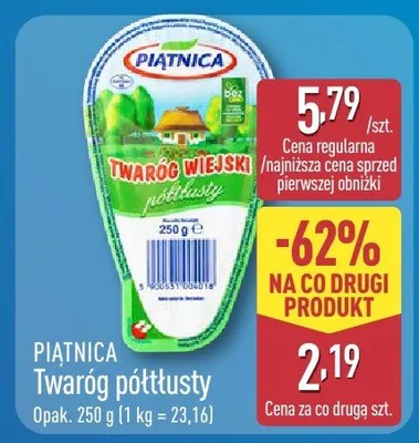 Twaróg półtłusty promocja w Aldi