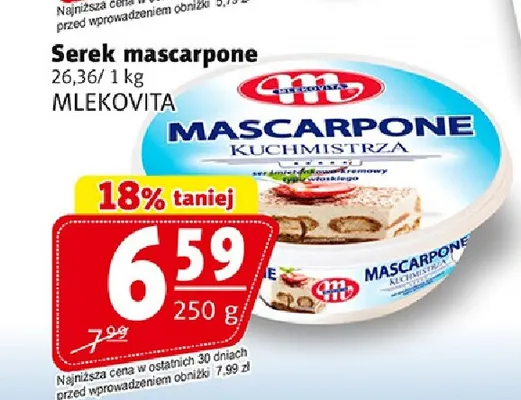 Serek mascarpone Mlekovita promocja w Prim Market