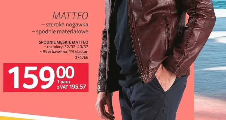 Spodnie męskie Matteo promocja w Selgros