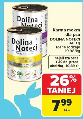 Karma mokra dla psa Dolina Noteci 400g promocja w Carrefour