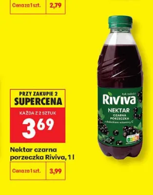 Nektar czarna porzeczka Riviva promocja w Biedronka