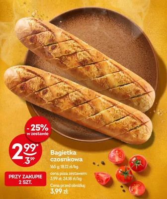 Bagietka czosnkowa promocja w Żabka