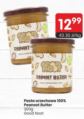 Pasta orzechowa 100% Peanoot Butter Good Noot promocja w Market Point