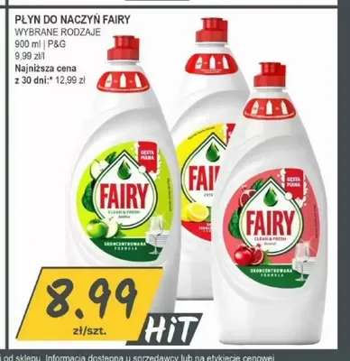 Płyn do naczyń Fairy Clean & Fresh Granat promocja w Słoneczko