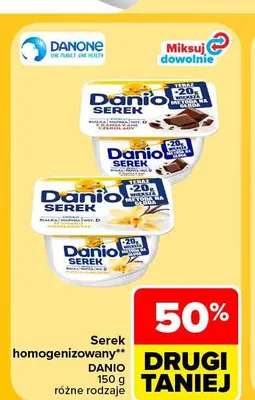 Serek homogenizowany Danio promocja w Carrefour Market