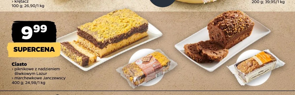 Ciasto piknikowe z nadzieniem śliwkowym Lazur promocja w Netto