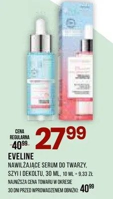 Serum Eveline nawilżające serum do twarzy, szyi i dekoltu 30 ml promocja w Drogerie Natura