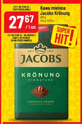 Kawa mielona Jacobs Krönung promocja w POLOmarket