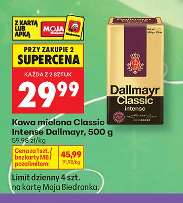 Kawa mielona Classic Intense Dallmayr promocja w Biedronka