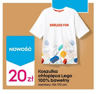 Koszulka chłopięca Lego 100% bawełny promocja w Pepco