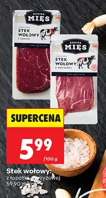 Stek wołowy z krzyżowej Kraina Mięs promocja w Biedronka