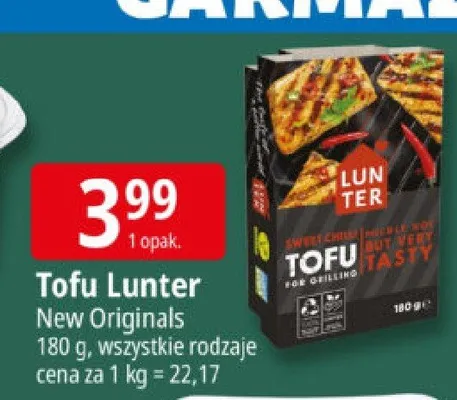 Tofu do grillingu sweet chilli mildly hot but very tasty promocja w Leclerc