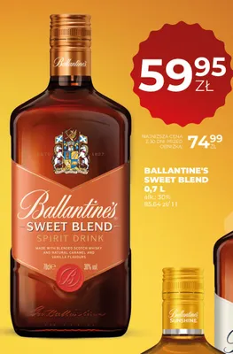Napój spirytusowy Ballantine's Sweet Blend promocja w Duży Ben