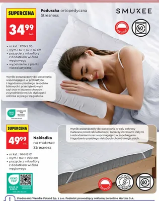 Poduszka ortopedyczna Stresness promocja w Biedronka