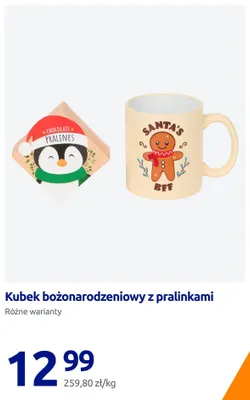 Kubek bożonarodzeniowy z pralinkami promocja w Action