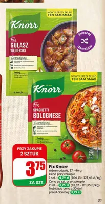 Fix gulasz węgierski Knorr promocja w Dino