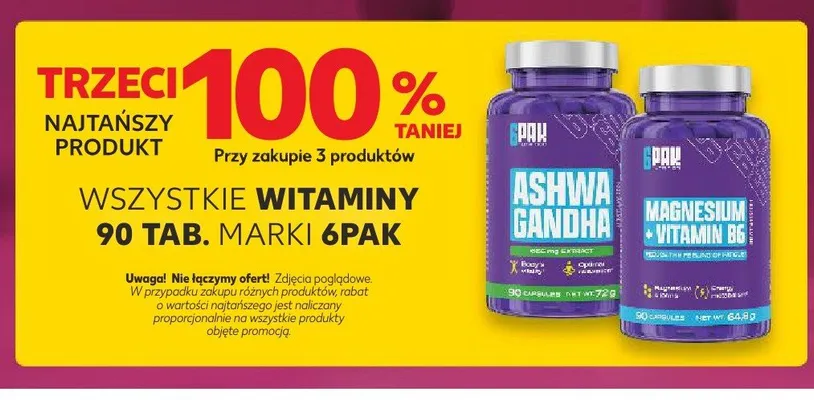 Suplement diety 6PAK Ashwagandha promocja w Kaufland