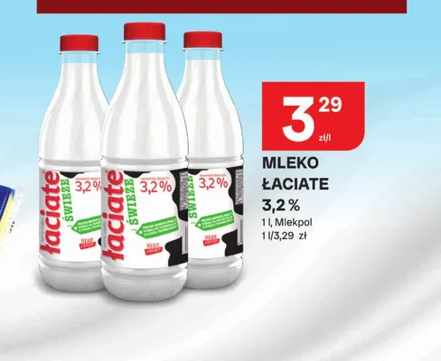 Mleko Łaciate 3,2% promocja w Chorten