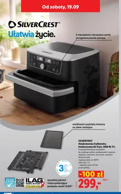 Dwukomorowa frytkownica beztłuszczowa 11 l Silvercrest promocja w Lidl