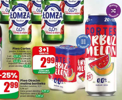 Piwo Cortes Arbuz Melon promocja w Dino