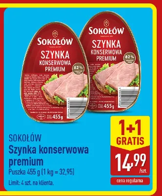 Szynka konserwowa premium Sokołów promocja w Aldi