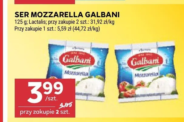 Ser mozzarella Galbani promocja w Stokrotka