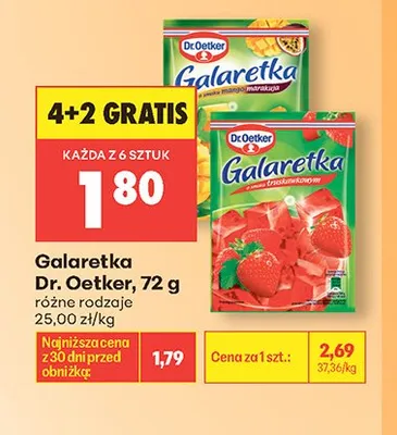 Galaretka Dr. Oetker promocja w Biedronka