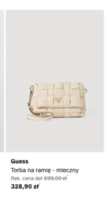 Torba na ramię Guess mleczny promocja w Lounge by Zalando