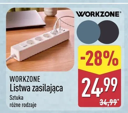Listwa zasilająca WORKZONE promocja w Aldi