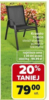 Krzesło Tabos stelaż stalowy, pokrycie tekstylne promocja w Carrefour Market