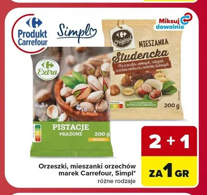 Mieszanka studencka Carrefour Original promocja w Carrefour Market